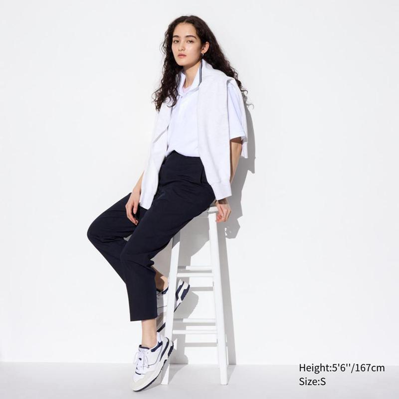 Uniqlo Smart Ankle Length Women Trousers Navy  US |  UIQZ-29481