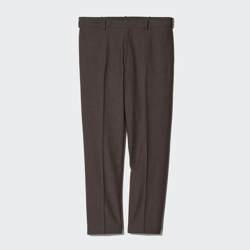 Uniqlo Smart Ankle (Long) Men Trousers Dark Brown  US |  QAKO-53941