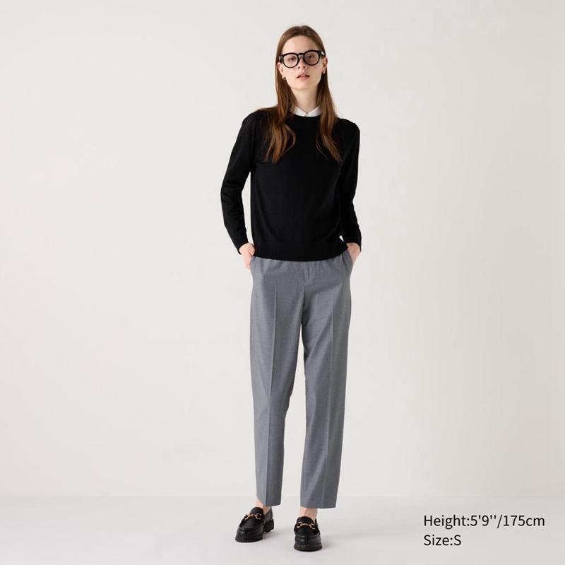 Uniqlo Smart Ankle (Long) Women Trousers Grey  US |  ZGKX-50937