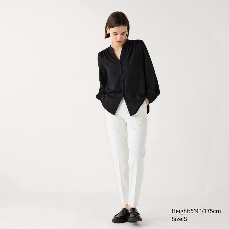 Uniqlo Smart Ankle (Long) Women Trousers White  US |  ZRGJ-65384