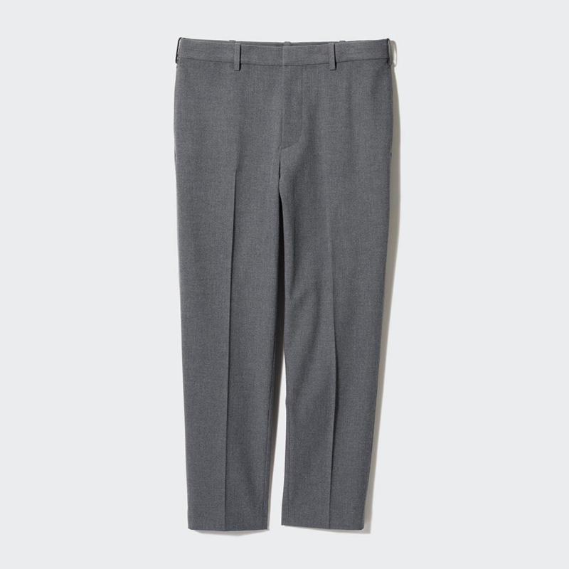 Uniqlo Smart Ankle Men Trousers Grey  US |  IEKU-95728