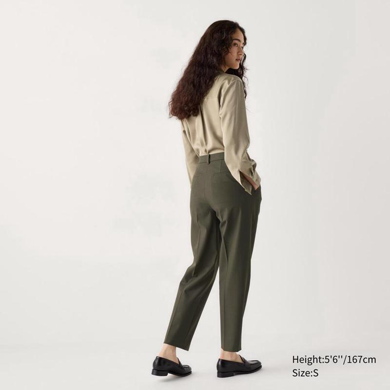 Uniqlo Smart Ankle Women Trousers Beige  US |  GXLK-13065