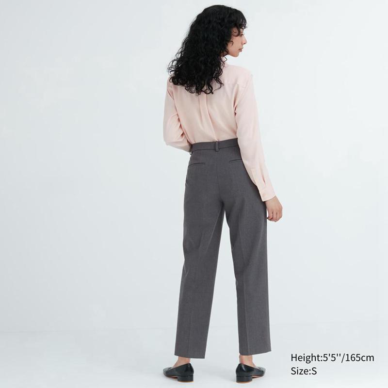 Uniqlo Smart Ankle Women Trousers Beige  US |  TNRQ-97608