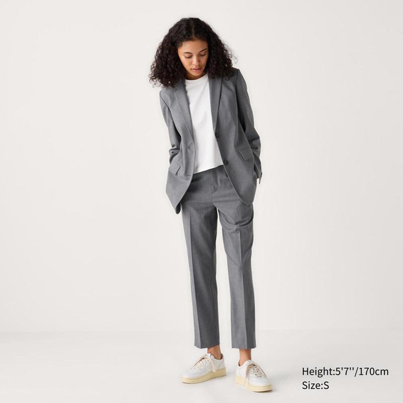 Uniqlo Smart Ankle Women Trousers Grey  US |  ACUG-02615