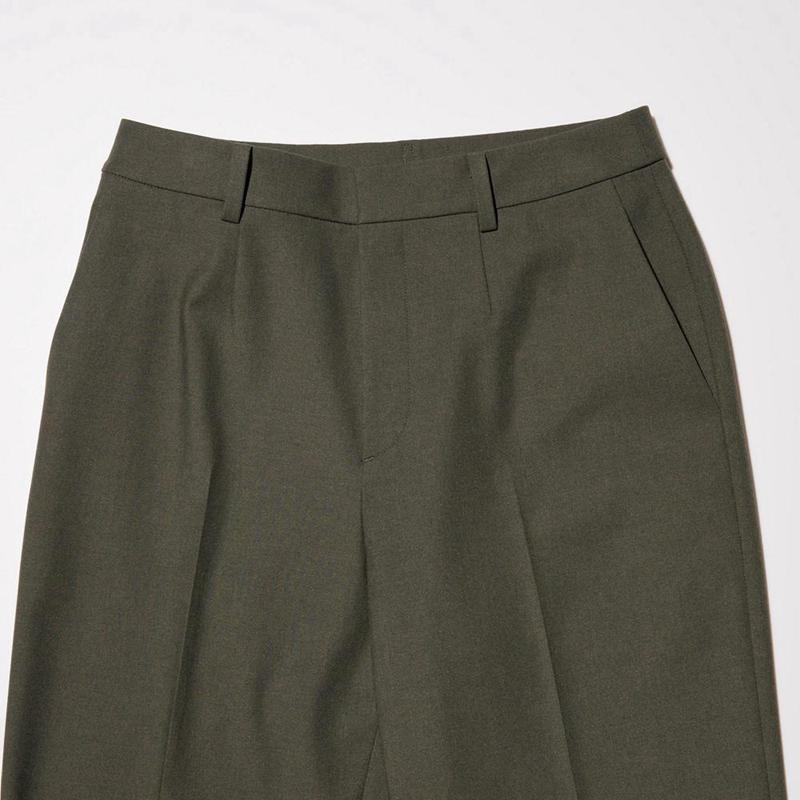 Uniqlo Smart Ankle Women Trousers Olive  US |  EQGR-54687