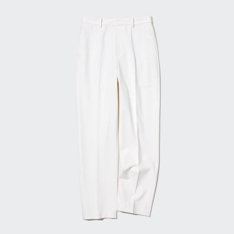 Uniqlo Smart Ankle Women Trousers White  US |  SPWY-85791