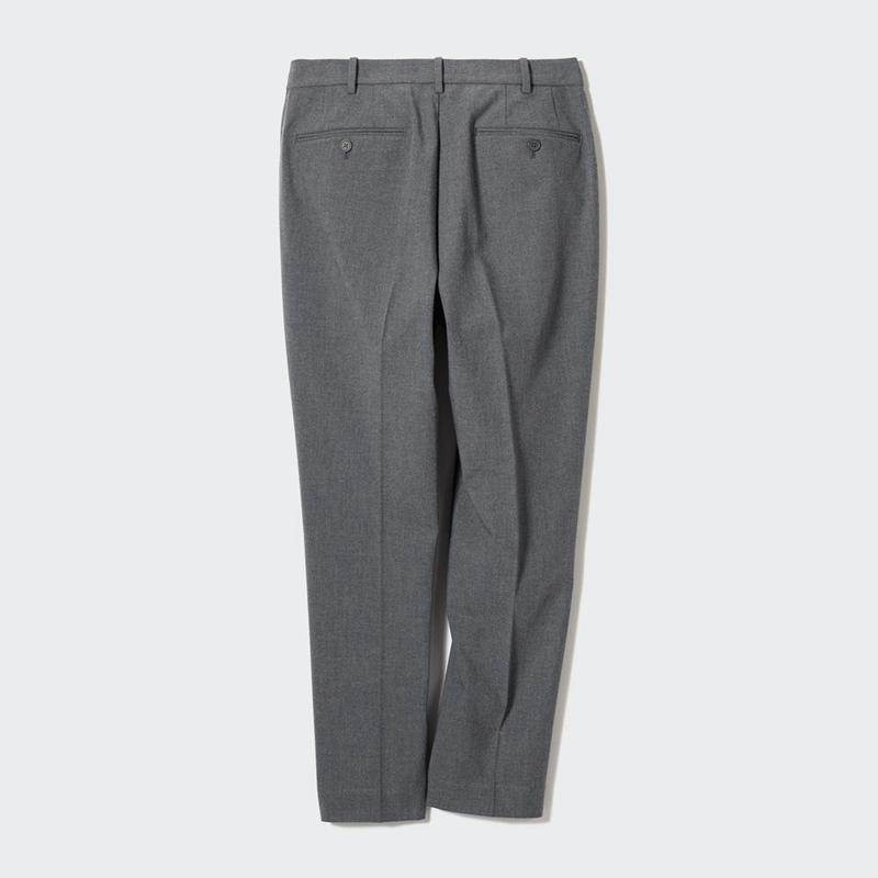 Uniqlo Smart Ankle (Wool-Like) Men Trousers Navy  US |  TESI-74019