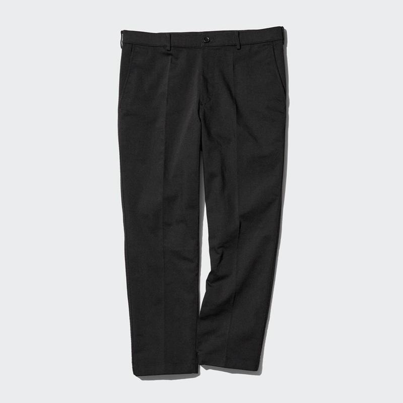 Uniqlo Smart Denim-Like Ankle Length Men Trousers Black  US |  REIY-85023