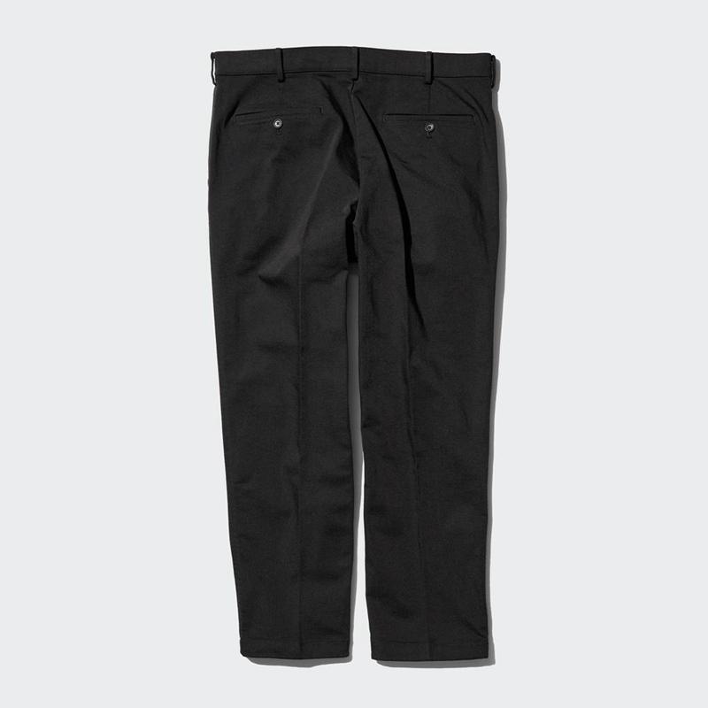 Uniqlo Smart Denim-Like Ankle Length Men Trousers Black  US |  REIY-85023