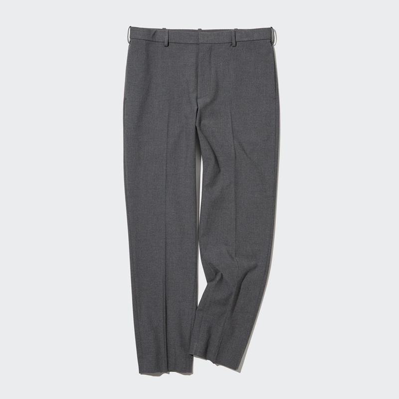 Uniqlo Smart Wool-Like Ankle Length (Long) Men Trousers Navy  US |  KQAX-39862