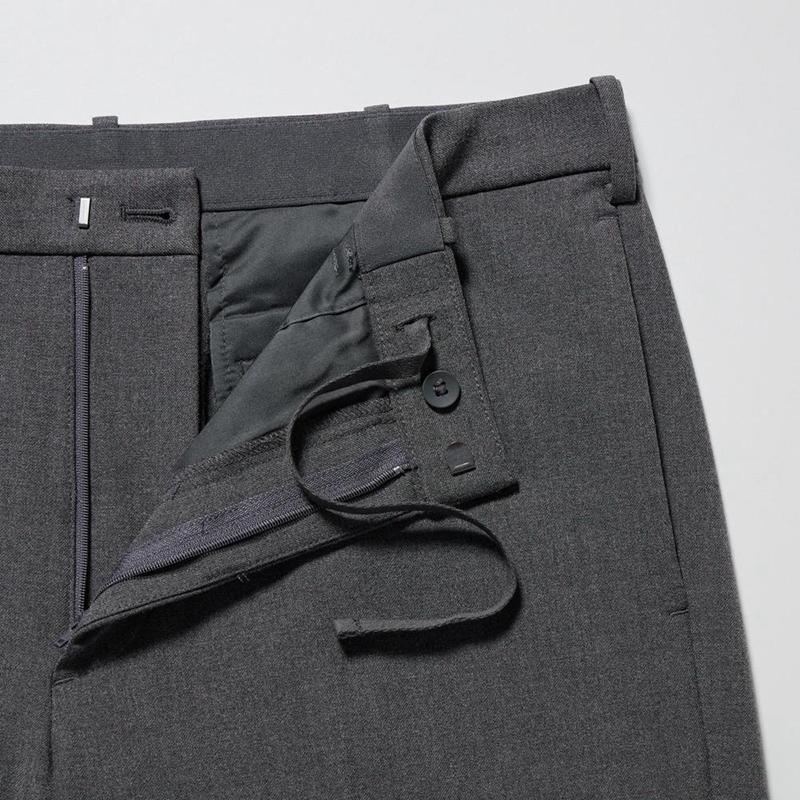 Uniqlo Smart Wool-Like Ankle Length (Long) Men Trousers Navy  US |  KQAX-39862