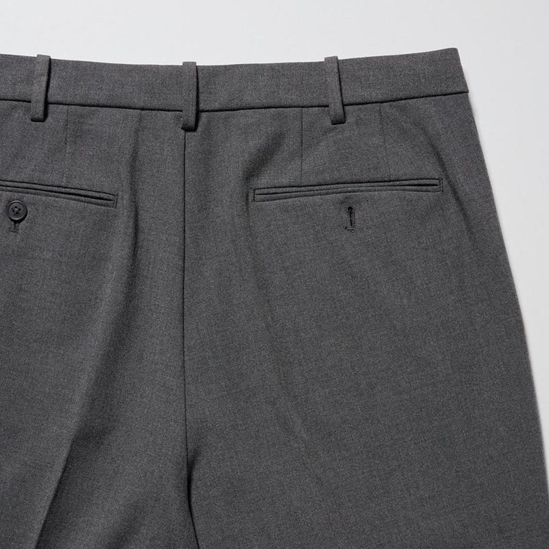 Uniqlo Smart Wool-Like Ankle Length (Long) Men Trousers Navy  US |  KQAX-39862