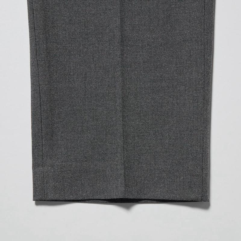 Uniqlo Smart Wool-Like Ankle Length (Long) Men Trousers Navy  US |  KQAX-39862