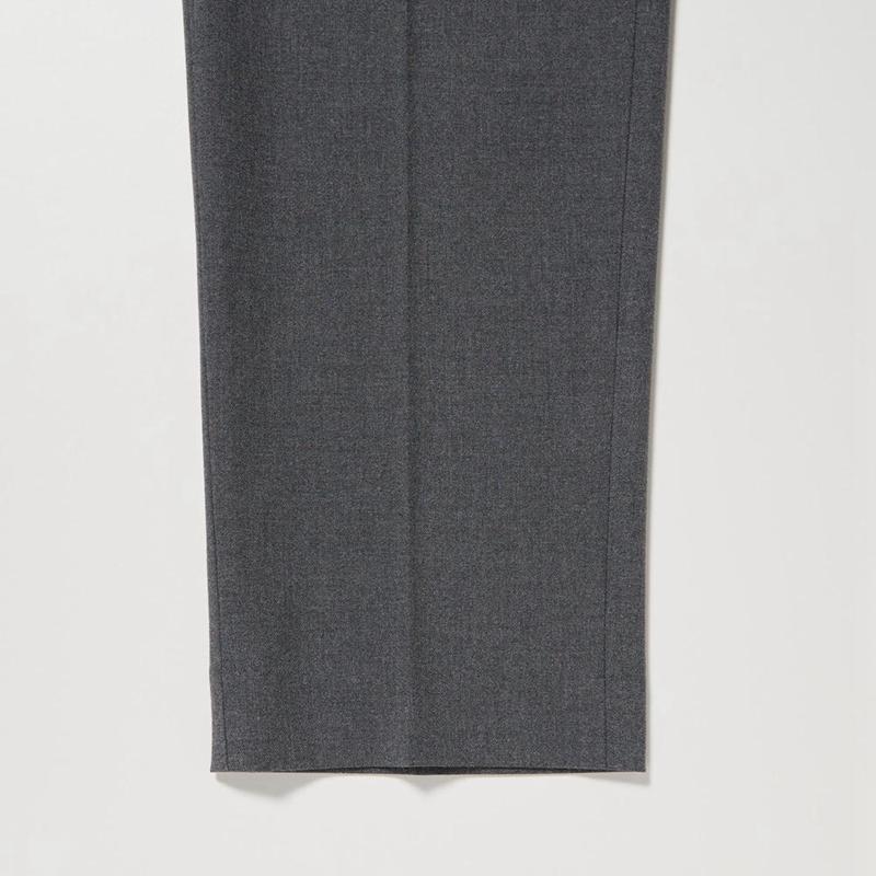 Uniqlo Smart Wool-Like Ankle Length (Long) Men Trousers Black  US |  BZWS-67328