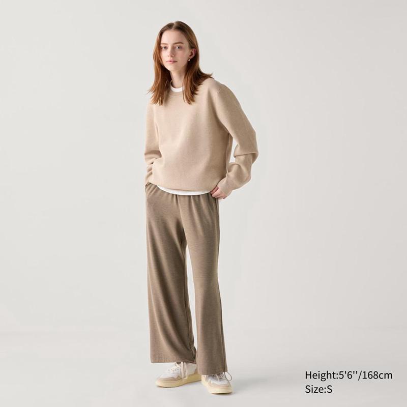 Uniqlo Soft Brushed Easy Women Trousers Dark Brown  US |  HYQO-51624