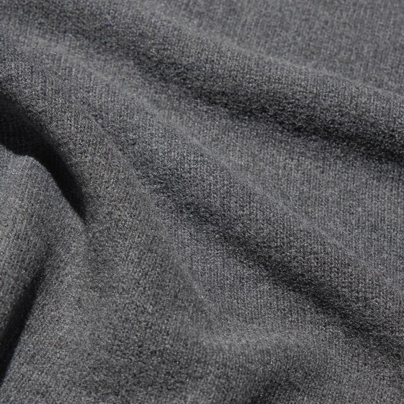 Uniqlo Soft Knit Fleece Ribbed High Neck (Long Sleeve) Women T-Shirts Grey  US |  YOXE-19674