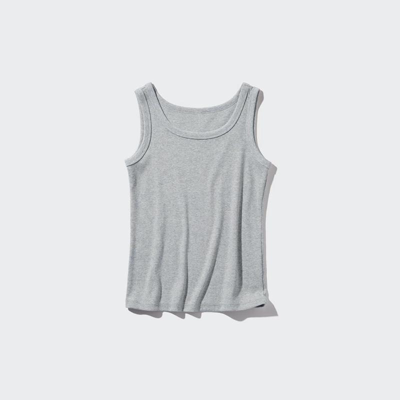 Uniqlo Soft Ribbed Women Vest Top Black  US |  UMJX-97642