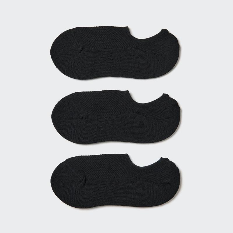 Uniqlo Sports Invisible No-Show (Three Pairs) Women Socks Tights Black  US |  XIFZ-75089