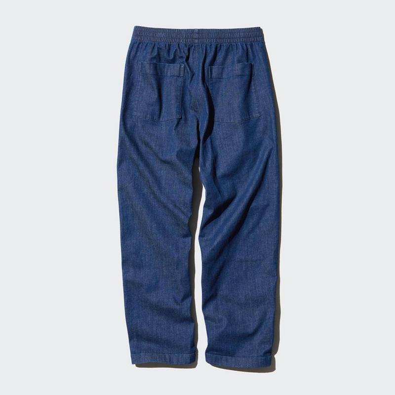 Uniqlo Stretch Easy Ankle (Denim) Men Trousers Blue  US |  GJXO-52906