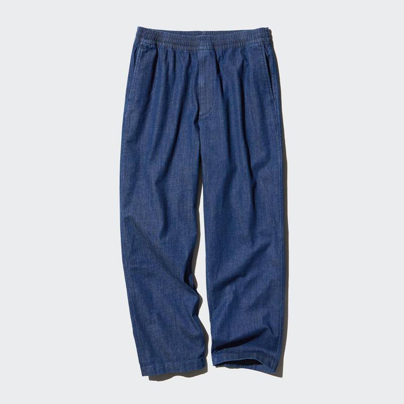 Uniqlo Stretch Easy Ankle (Denim) Men Trousers Blue  US |  JKQE-30486