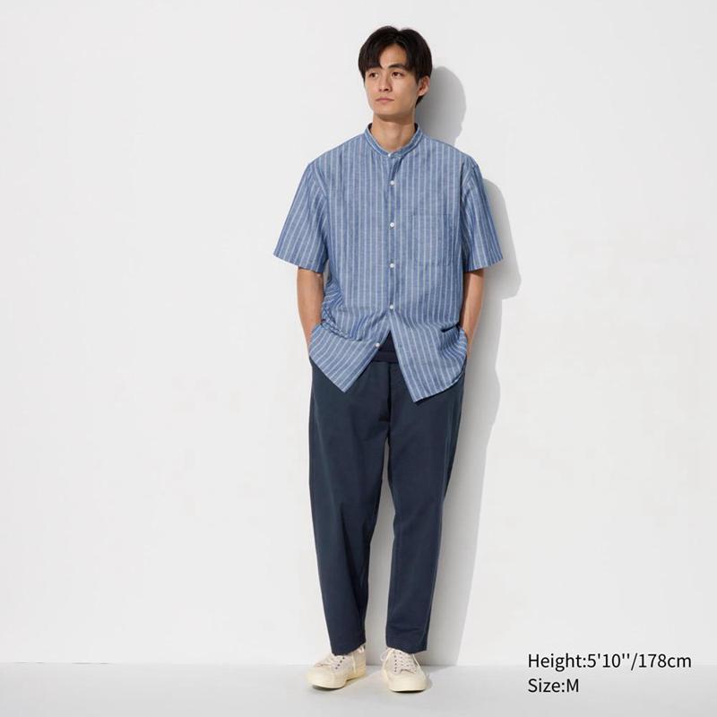 Uniqlo Stretch Easy Ankle Men Trousers Navy  US |  SEXV-72601