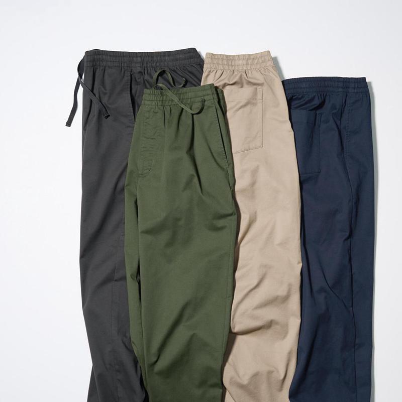 Uniqlo Stretch Easy Ankle Men Trousers Olive  US |  TJYC-35482