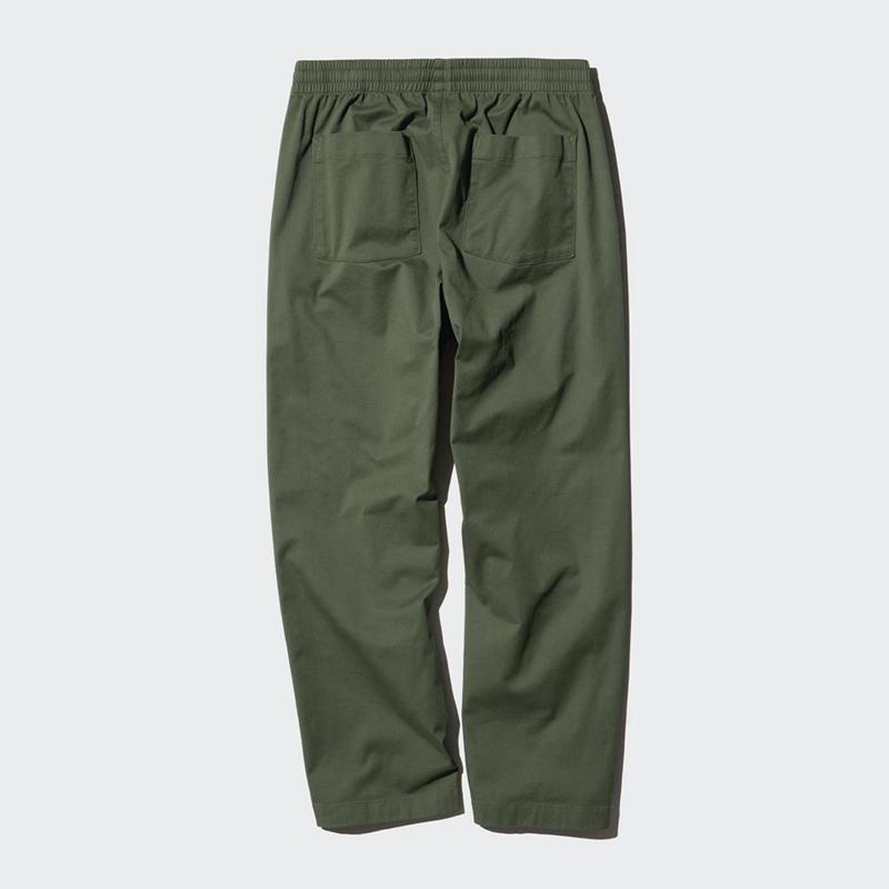 Uniqlo Stretch Easy Ankle Men Trousers Olive  US |  TJYC-35482