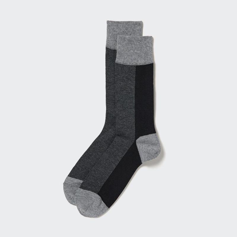 Uniqlo (Stripe) Men Socks Black  US |  ADQM-83542