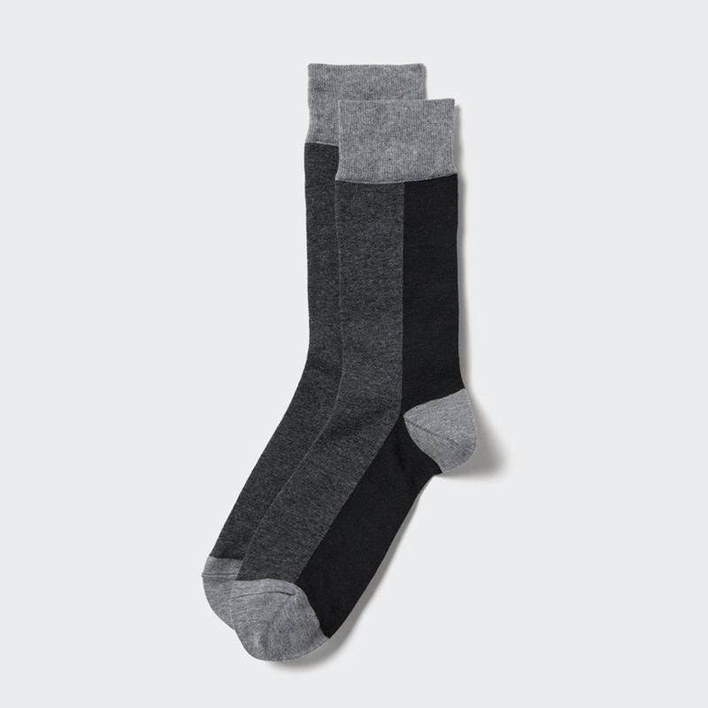 Uniqlo (Stripe) Men Socks Black  US |  HGZT-15268