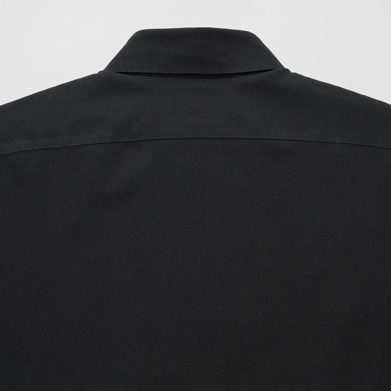 Uniqlo Super Non-Iron Slim Fit (Regular Collar) Men Shirts Black  US |  RZHP-80165