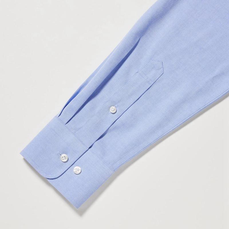 Uniqlo Super Non-Iron Slim Fit (Regular Collar) Men Shirts Light Blue  US |  DWST-61870