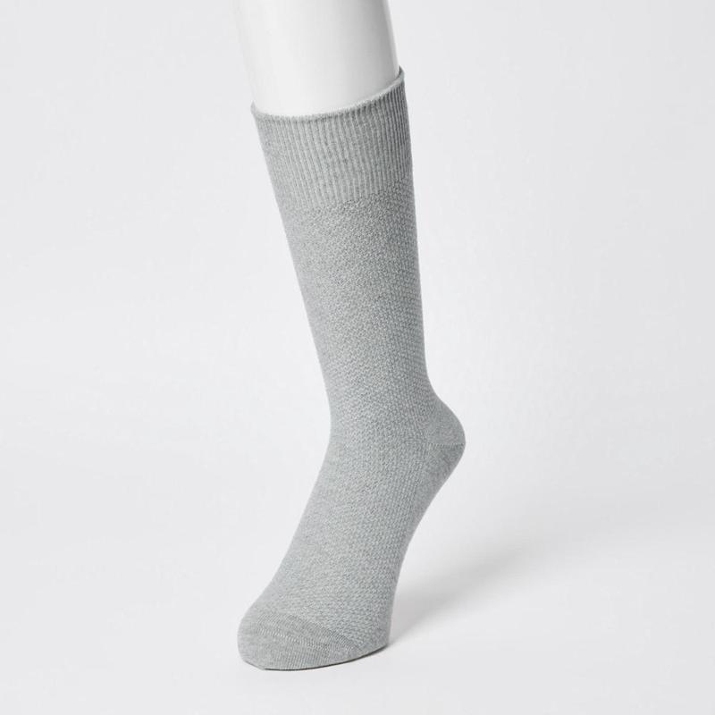 Uniqlo Supima Cotton (Piqué) Men Socks Black  US |  WLDJ-85049