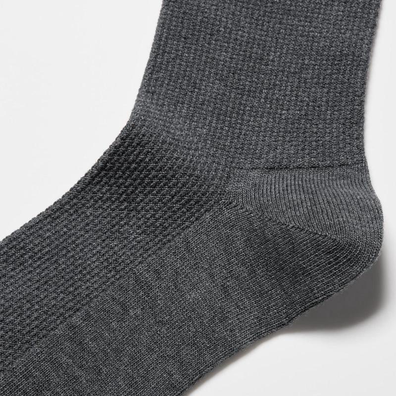 Uniqlo Supima Cotton (Piqué) Men Socks Blue  US |  KOMU-94805