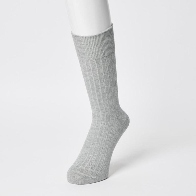 Uniqlo Supima Cotton (Ribbed) Men Socks Dark Grey  US |  RHEC-37260