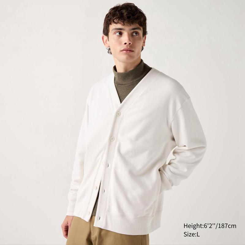 Uniqlo Sweat Men Cardigan Beige  US |  PNXY-37268