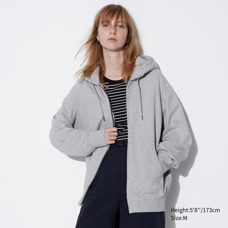 Uniqlo Sweat Zipped Men Hoodie Grey  US |  LEAO-87321