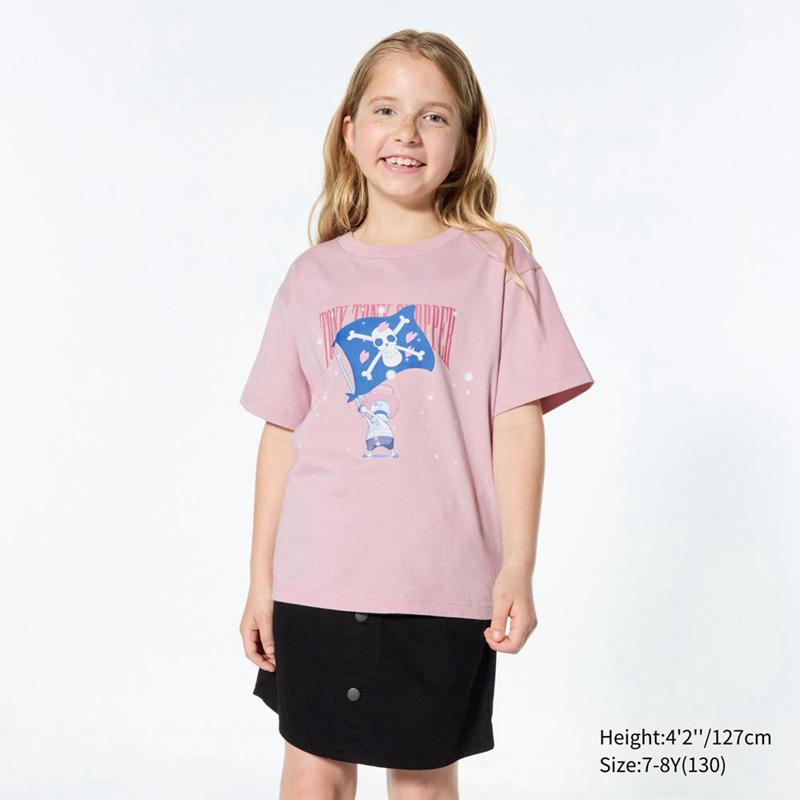 Uniqlo TV Anime ONE PIECE 25th UT Graphic Kids' T-Shirt Pink  US |  ZXOL-23598