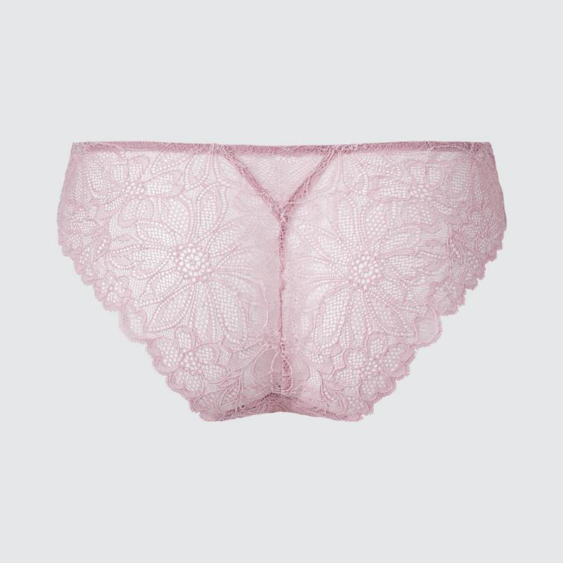 Uniqlo Thin Lace Knickers Women Briefs Black  US |  NHPJ-97518