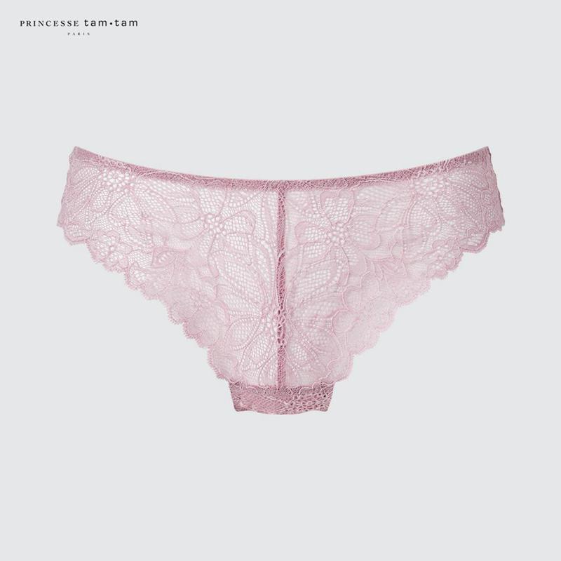 Uniqlo Thin Lace Knickers Women Briefs Natural  US |  BPZU-05176