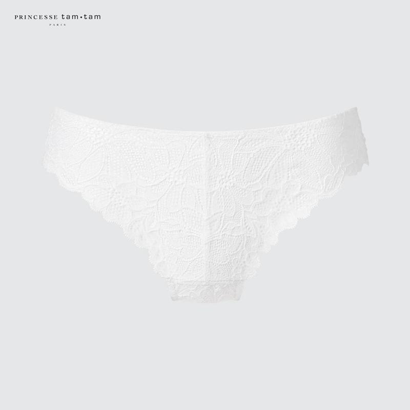 Uniqlo Thin Lace Knickers Women Briefs White  US |  EVKB-97514