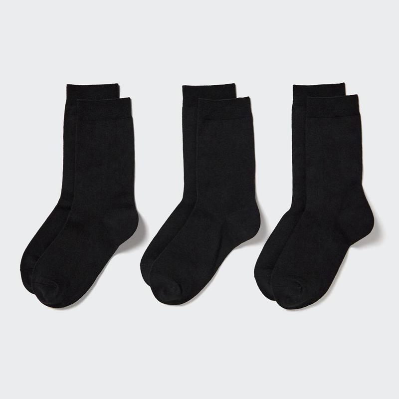 Uniqlo (Three Pairs) Women Socks Tights Black  US |  KRVD-91260