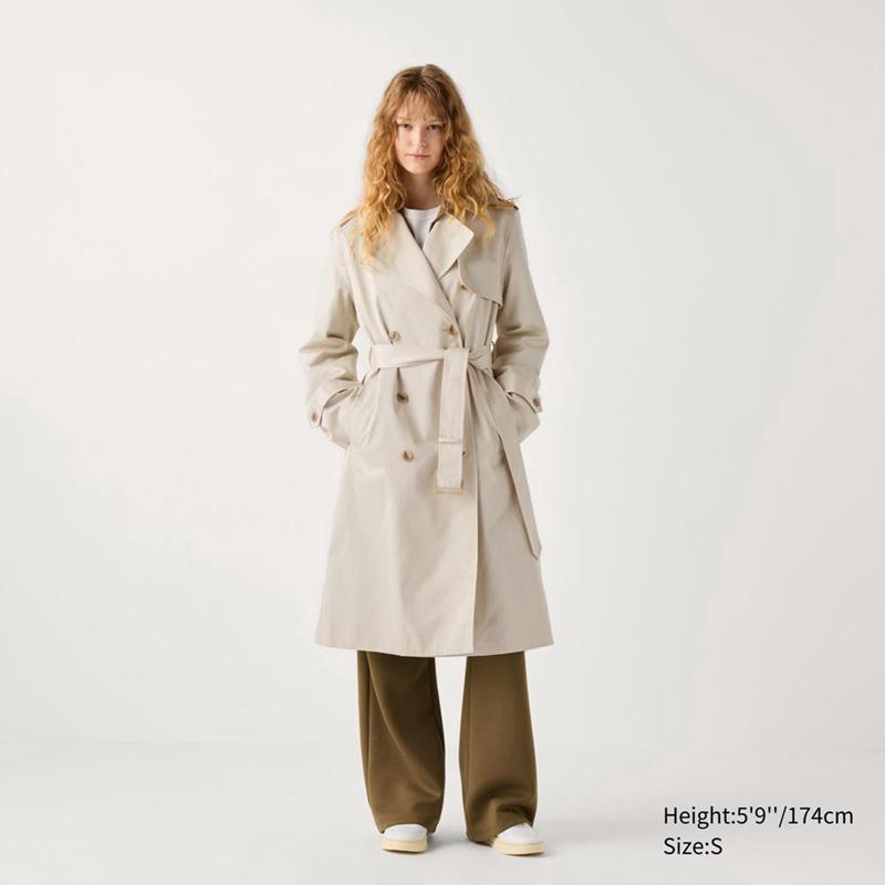 Uniqlo Trench Women Coats Black  US |  DLZI-63820