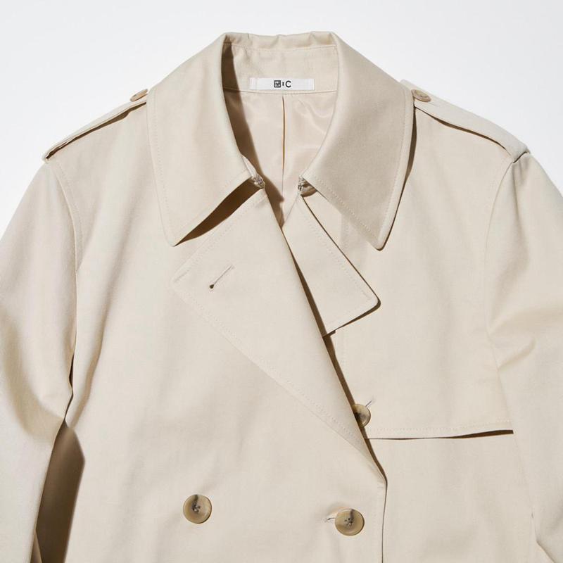 Uniqlo Trench Women Coats Natural  US |  LBWS-29810