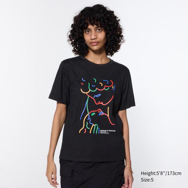 Uniqlo UTGP2024: Discoveries of the Louvre UT Graphic Women T-Shirts Black  US |  IYGW-12540