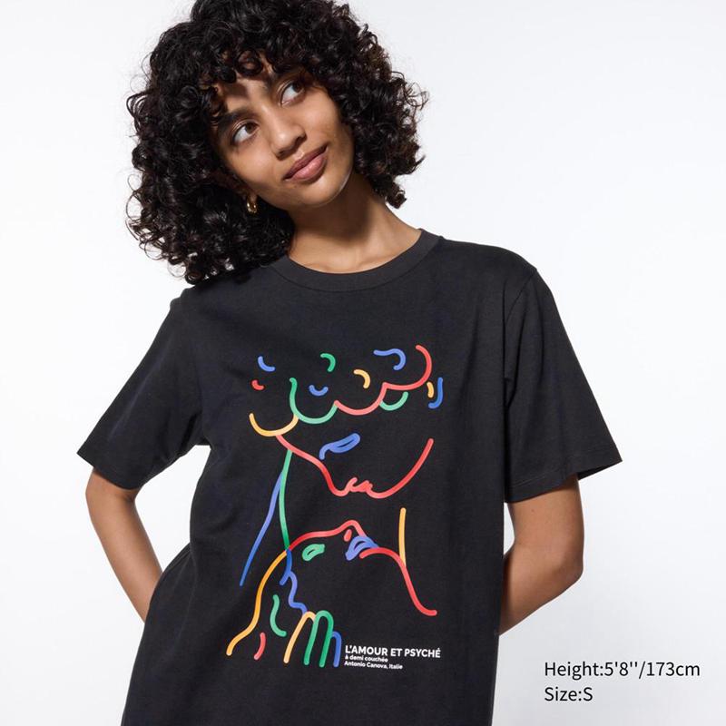 Uniqlo UTGP2024: Discoveries of the Louvre UT Graphic Women T-Shirts Black  US |  IYGW-12540