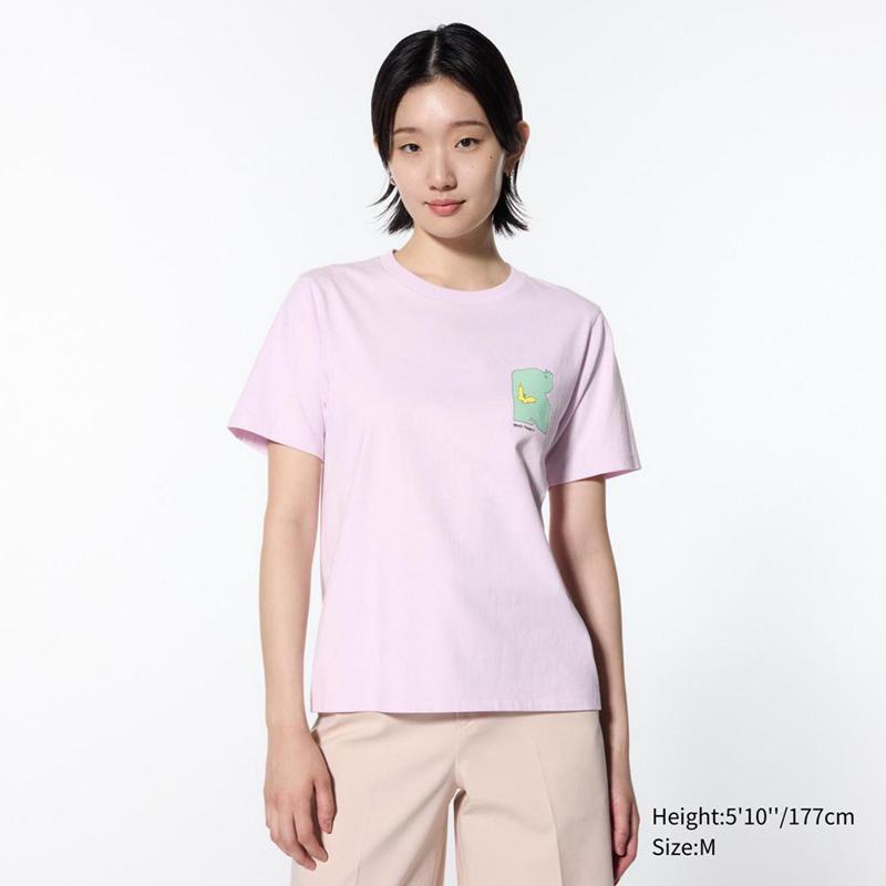 Uniqlo UTGP2024: Discoveries of the Louvre UT Graphic Women T-Shirts Light Purple  US |  VGOS-28461