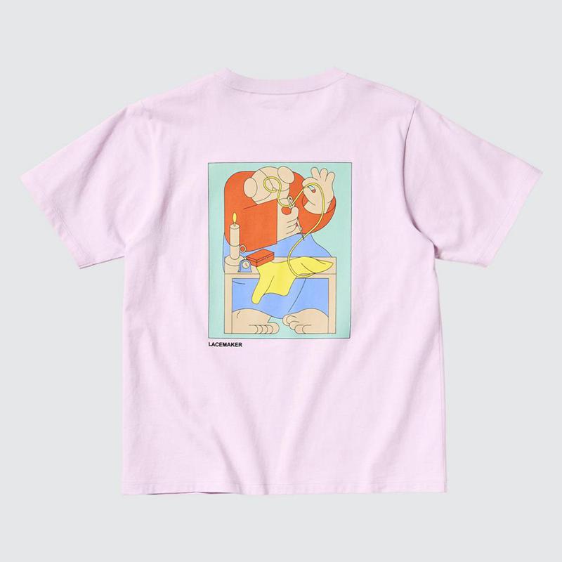 Uniqlo UTGP2024: Discoveries of the Louvre UT Graphic Women T-Shirts Light Purple  US |  VGOS-28461