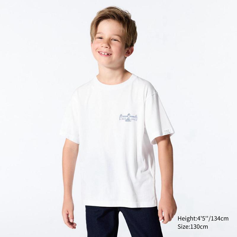 Uniqlo UT Archive Louvre Graphic Kids' T-Shirt White  US |  ZTXY-91753