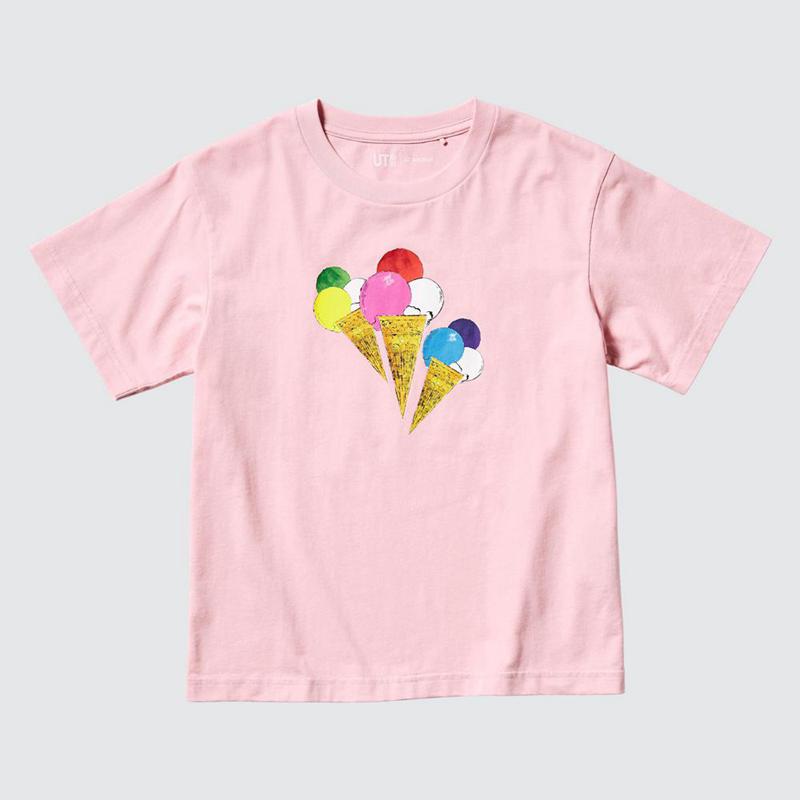 Uniqlo UT Archive NY POP ART Graphic Kids' T-Shirt Pink  US |  ZBDI-34016