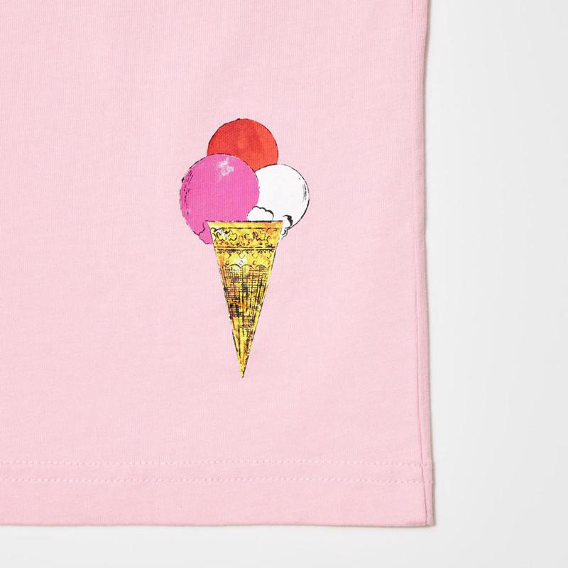 Uniqlo UT Archive NY POP ART Graphic Kids' T-Shirt Pink  US |  ZBDI-34016